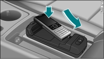 Inserting mobile phone in adapter